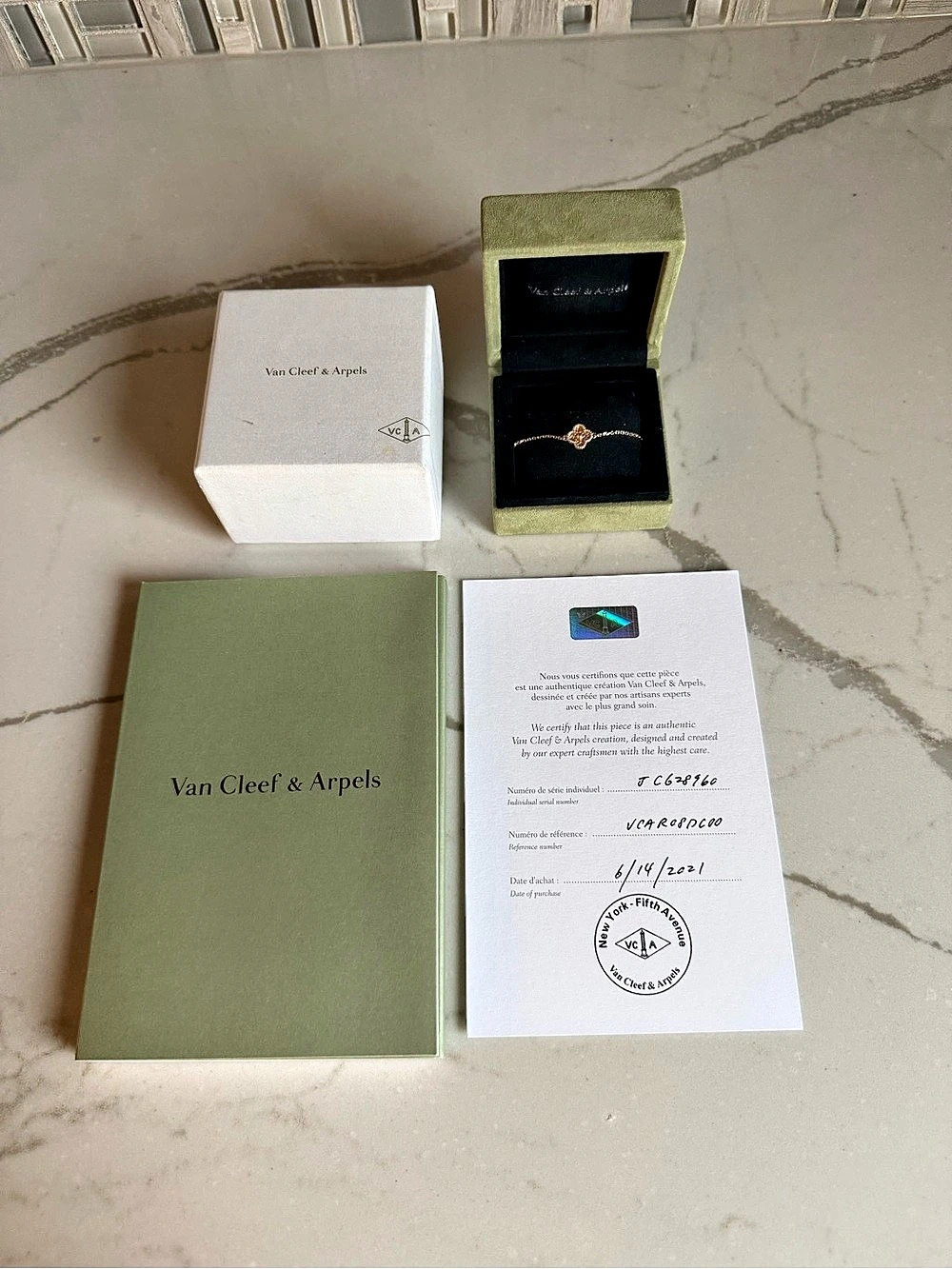 Van Cleef & Arpels Sweet Alhambra Bracelet 18K Rose Gold FULL SET
